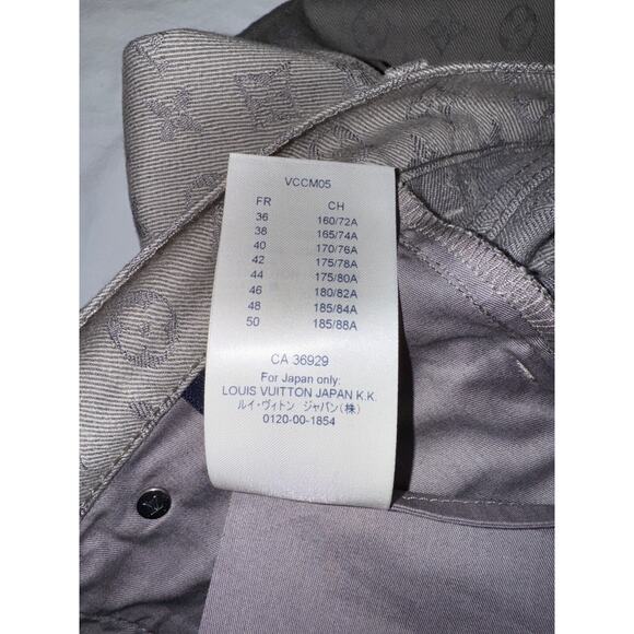 Louis Vuitton DL0 Monogram Slim Jeans All Over Logo Grey Denim Classic Pants 34 - Picture 15 of 15